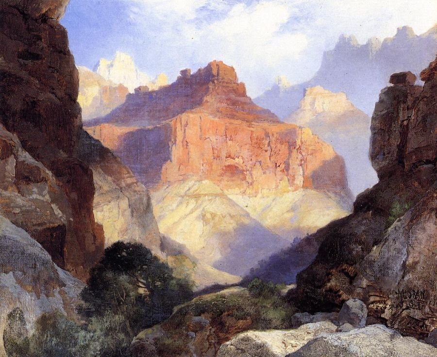 Thomas Moran Under the Red Wall,Grand Canyon of Arizona